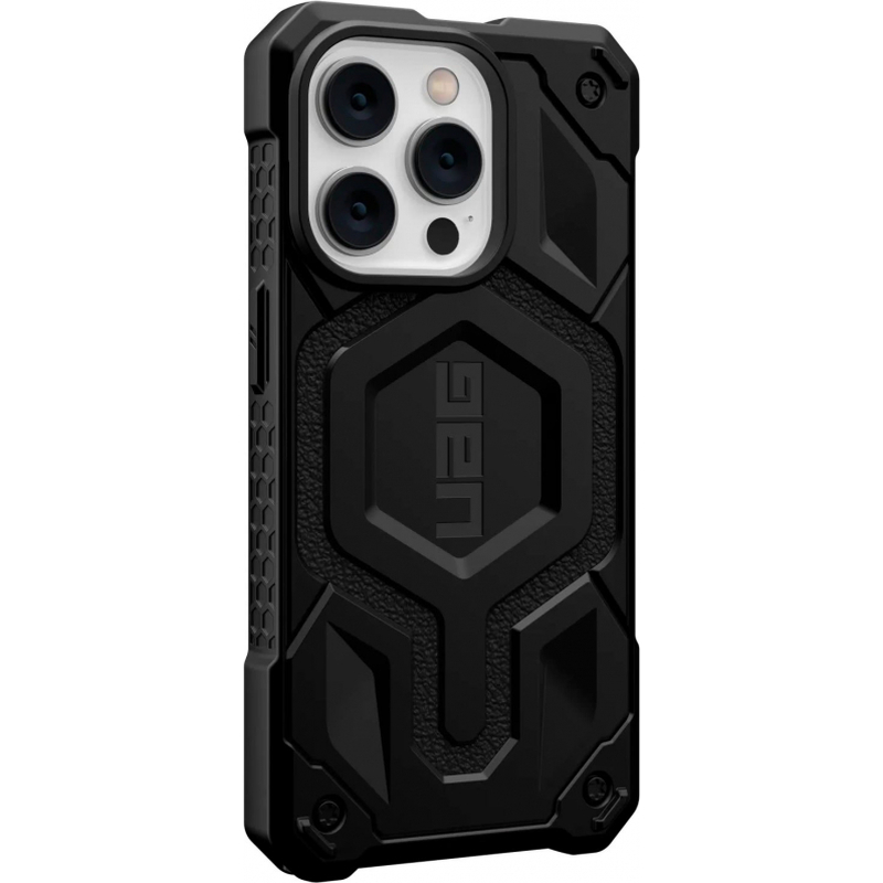 Чехол UAG Monarch Pro Black с поддержкой MagSafe для iPhone 14 Pro, чёрный